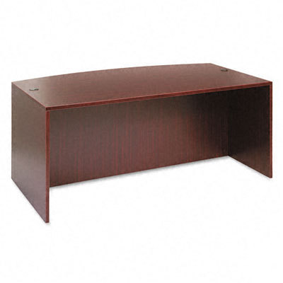 Valencia series bow front desk shell mahogany