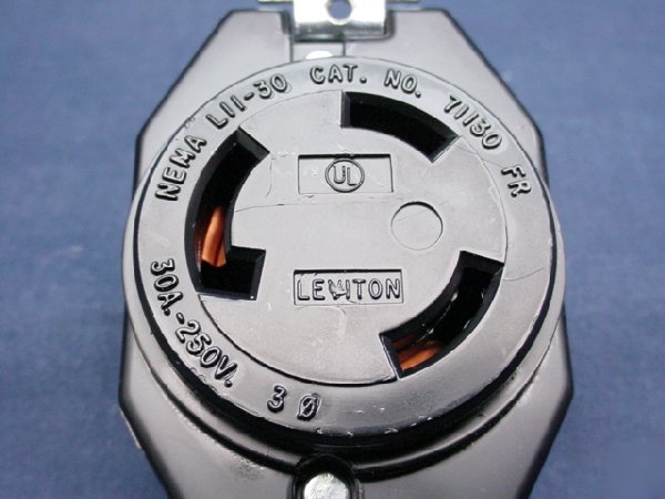 Leviton L11-30 locking receptacle 30A 250V 3PH