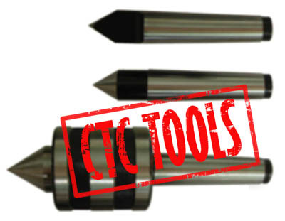 New 3 pcs MT2 live dead & half notch center lathe #A98