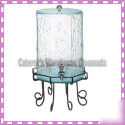 New 5 gallon faux glass beverage dispenser 