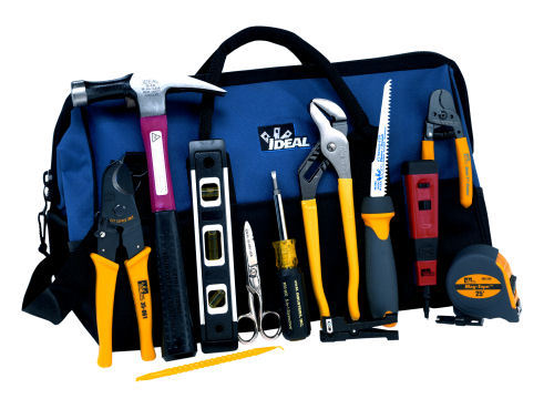 New ideal 14 piece electrial & telecom installer's kit