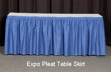 Poly premier 14' table skirts & clips 