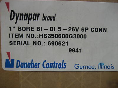 Dynapar hollow shaft encoder HS35, HS350060G3000, 