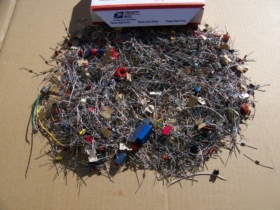 Grab bag - resistors capacitors diodes +more - lot #18