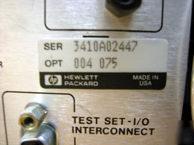 Hp 8752C network analyzer w/options 004, 075 - cal'd
