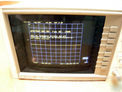 Hp 8752C network analyzer w/options 004, 075 - cal'd