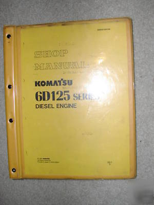 Komatsu 6D125 series 6D 125 engine service shop manual