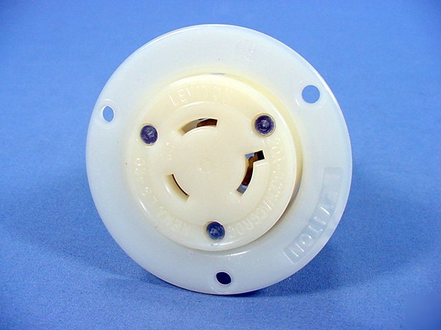 Leviton L9-20 locking flanged outlet turn lock 20A 600V