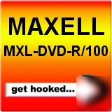 Maxell mxl dvd r 100 16X pc spindle write once disc 120