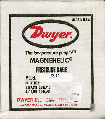 New brand old stock dwyer magnehelic pressure gage 2304