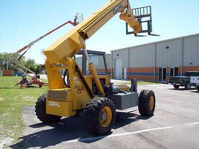New gehl RS5 forklift,34' height, lifts 6000 lbs, tires