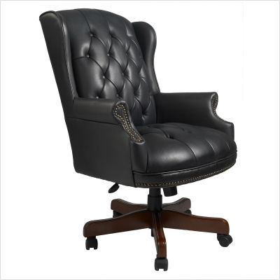 Office chair brass head trim black caressoft