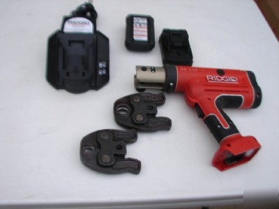 Ridgid rp 210 battery press tool kit w/ propress jaws