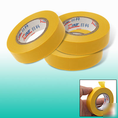 Yellow pvc plastic eletrical installation adhesive tape