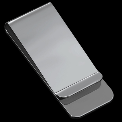Superb fine silver blank money clip cash card holder 