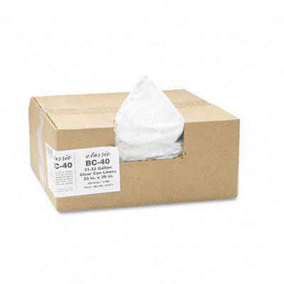 Webster BC40 - clear linear low-density can liners, 31-