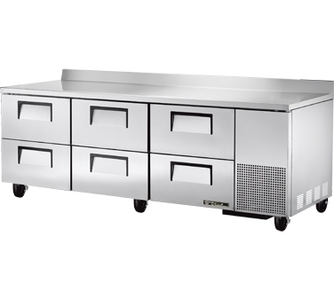 True twt-93D-6 worktop refrigerator with 6 drawers 93