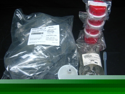 Vwr low form graduated beakers + pf capsule filter lot