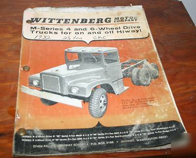 Wittenberg motor co m-series truck manual 1952 gmc part