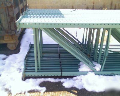Pallet rack uprights usp teardrop used heavy duty 10 ft