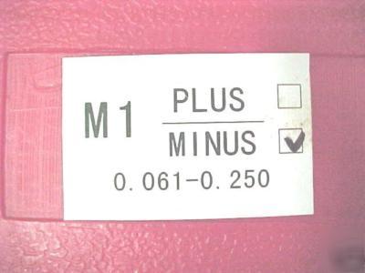 Pin gauge set - 0.061 thru 0.250 M1 minus