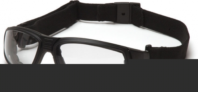 Pyramex xsg safety glasses - clear anti-fog lens, black