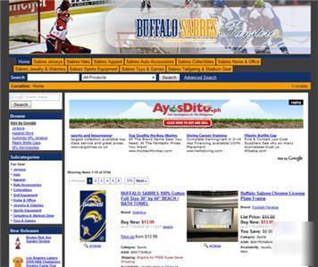 Sabres fan store - website business for sale + domain